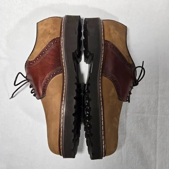 RARE Vintage 1985 TOMMY HILFIGUER Old Stock Brown Leather Oxford Shoes Men's 12M